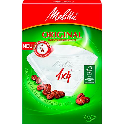 Kaffeefilter Melitta® Aromafilter 1 x 4, 80 Stück, weiß