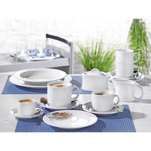 Kaffeegeschirr Adrina, weiß, Porzellan, 20-teilig Kaffeegeschirr Adrina, weiß, Porzellan, 20-teilig