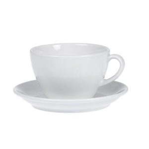 Kaffeetassen-Set BISTRO, 6 Tassen & Untertassen, jeweils 0,2 l, H 65 mm, Porzellan, weiß Kaffeetassen-Set BISTRO, 6 Tassen & Untertassen, jeweils 0,2 l, H 65 mm, Porzellan, weiß