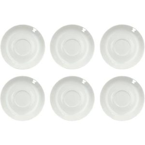 Kaffeeuntertasse Solea, Ø 150 mm, uni, weiß, Porzellan, 6 Stück Kaffeeuntertasse Solea, Ø 150 mm, uni, weiß, Porzellan, 6 Stück