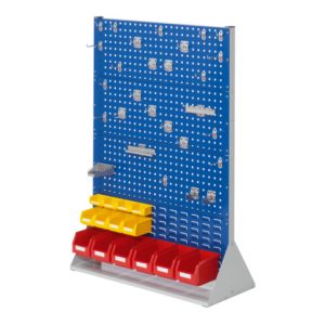 Kappes Stellwand RasterPlan Gr. 4 doppelseitig RAL 7035/5010 mit Ausstattung 2