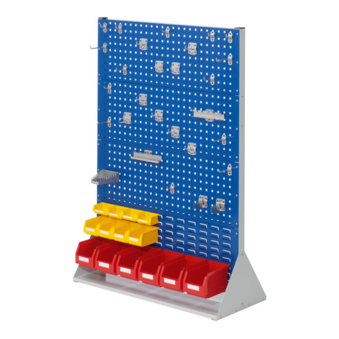 Kappes Stellwand RasterPlan Gr. 4 doppelseitig RAL 7035/5010 mit Ausstattung 2