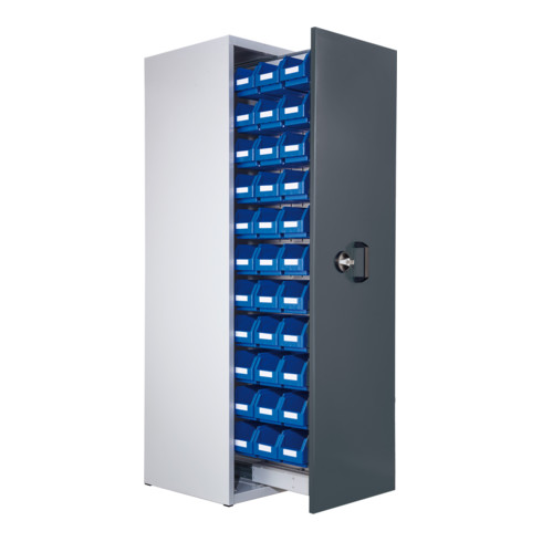 Kappes Zugwagenschrank RasterPlan Mod. 3 7035/7016 1 Auszug bestückt