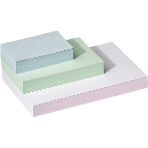 Karteikarten, liniert, Papier, 100 Stück, weiß, A4 Karteikarten, liniert, Papier, 100 Stück, weiß, A4