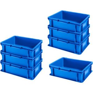 Kasten im EURO-Maß EF 4120, SET, ohne Deckel, 10,8 l, 7 Stück Kasten im EURO-Maß EF 4120, SET, ohne Deckel, 10,8 l, 7 Stück
