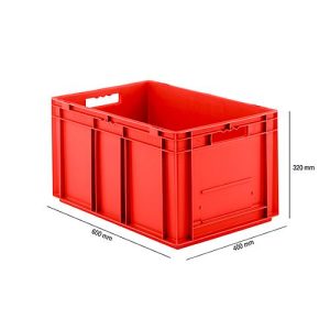 Kasten im EURO-Maß EF 6320, 63,7 l, rot Kasten im EURO-Maß EF 6320, 63,7 l, rot