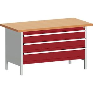 Kastenwerkbank cubio KW-1578-2.22, purpurrot Kastenwerkbank cubio KW-1578-2.22, purpurrot