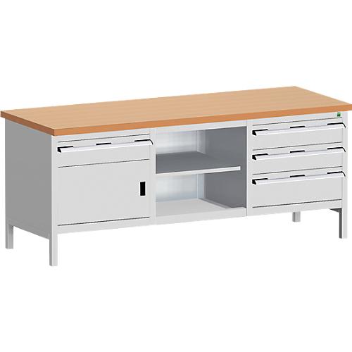 Kastenwerkbank cubio KW-2078-2.4, lichtgrau