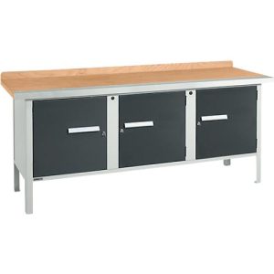 Kastenwerkbank Schäfer Shop Select PW 200-3, Buche Multiplexplatte, mit Stahlkante, bis 750 kg, B 2000 x T 700 x H 840 mm, Anthrazit Kastenwerkbank Schäfer Shop Select PW 200-3, Buche Multiplexplatte, mit Stahlkante, bis 750 kg, B 2000 x T 700 x H 840 mm, Anthrazit