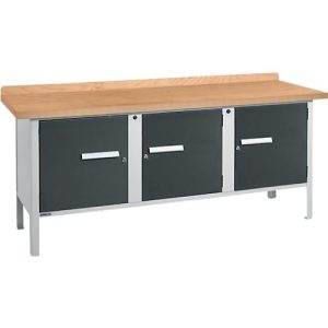 Kastenwerkbank Schäfer Shop Select PW 200-3, mitteldichte Faserplatte (MDF), bis 750 kg, B 2000 x T 680 x H 838 mm, Anthrazit Kastenwerkbank Schäfer Shop Select PW 200-3, mitteldichte Faserplatte (MDF), bis 750 kg, B 2000 x T 680 x H 838 mm, Anthrazit