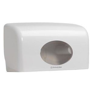Kimberly-Clark® Aquarius Toilettenpapierspender 6992, für Kleinrollen, manuelle Entnahme, L 180 x B 298 x H 128 mm, Kunststoff, weiß Kimberly-Clark® Aquarius Toilettenpapierspender 6992, für Kleinrollen, manuelle Entnahme, L 180 x B 298 x H 128 mm, Kunststoff, weiß