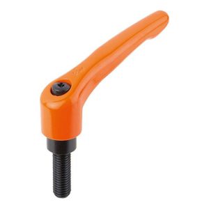 KIPP Klemmhebel Gr.5 M12x50, zink orange RAL2004 kunststoffbeschichtet, Stahl brüniert KIPP Klemmhebel Gr.5 M12x50, zink orange RAL2004 kunststoffbeschichtet, Stahl brüniert