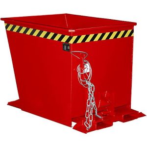 Kippbehälter GU-RZ55, für Routenzüge, Kipp- und Rutschsicherung, 550 l, RAL 3000 rot Kippbehälter GU-RZ55, für Routenzüge, Kipp- und Rutschsicherung, 550 l, RAL 3000 rot