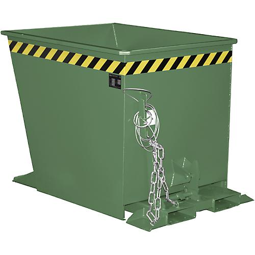 Kippbehälter GU-RZ55, für Routenzüge, Kipp- und Rutschsicherung, 550 l, RAL 6011 grün