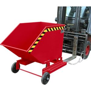 Kippbehälter mit Rollen Typ KW-ET 1000, rot Kippbehälter mit Rollen Typ KW-ET 1000, rot