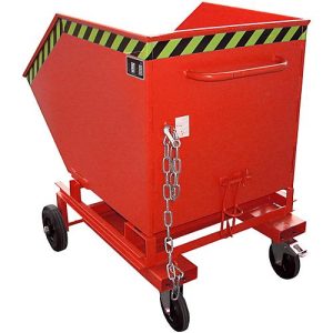 Kippbehälter mit Rollen Typ KW-ET 600, rot Kippbehälter mit Rollen Typ KW-ET 600, rot