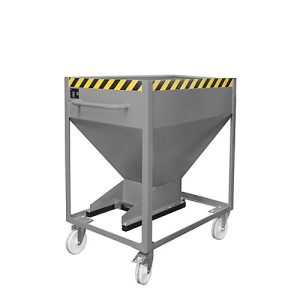 Kippbehälter SR-D 375, Tragkraft 375 kg, mit Rollen & Schieberverschluss, B 780 x H 1230 mm, Stahl, mausgrau RAL 7005 Kippbehälter SR-D 375, Tragkraft 375 kg, mit Rollen & Schieberverschluss, B 780 x H 1230 mm, Stahl, mausgrau RAL 7005