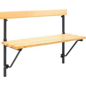 Klappbank, Holz, 1200 mm breit, anthrazit (RAL 7016) Klappbank, Holz, 1200 mm breit, anthrazit (RAL 7016)
