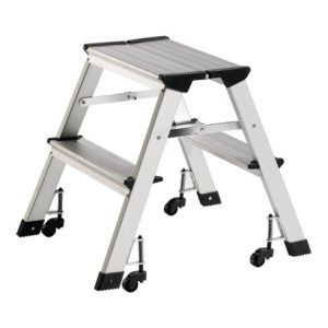 Klapptritt Stufen 2 Plattformhöhe 440mm Alu.fahrbar