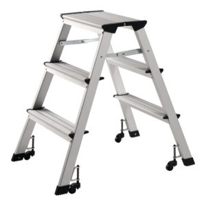 Klapptritt Stufen 3 Plattform-H.630mm Alu.fahrbar