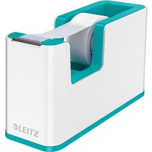 Klebefilmabroller Leitz WOW, Tischabroller, weiß/eisblau