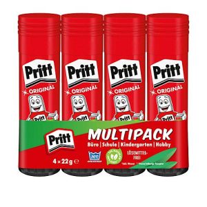 Klebestift PRITT, 4-er Pack, 22 g pro Stift Klebestift PRITT, 4-er Pack, 22 g pro Stift