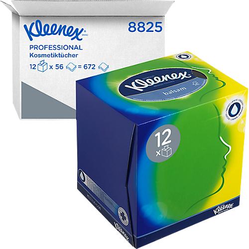 Kleenex® Kosmetiktücher 8825, 3-lagig, 1 Box = 56 Tücher, 12er Packung, weiß