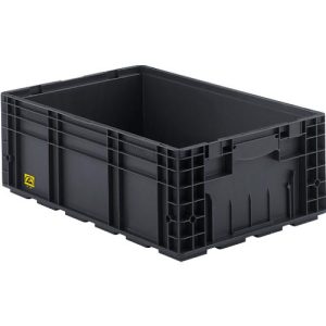 Kleinladungsträger R-KLT 6122 ESD, Kunststoff, B 600 x T 400 mm, bis 20 kg, schwarz ableitend Kleinladungsträger R-KLT 6122 ESD, Kunststoff, B 600 x T 400 mm, bis 20 kg, schwarz ableitend