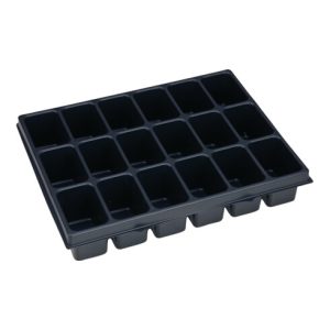 Kleinteileeinsatz i-BOXX® iB 72 B349xT265xH63mm Polystyrol m.18 Mulden Kleinteileeinsatz i-BOXX® iB 72 B349xT265xH63mm Polystyrol m.18 Mulden