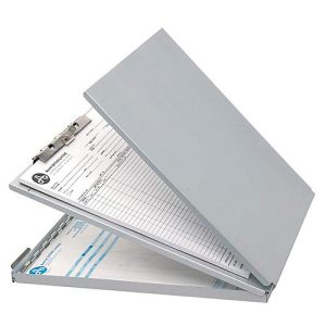 Klemmbrett, DIN A4, Aluminium, mit Formularhalterbox Klemmbrett, DIN A4, Aluminium, mit Formularhalterbox
