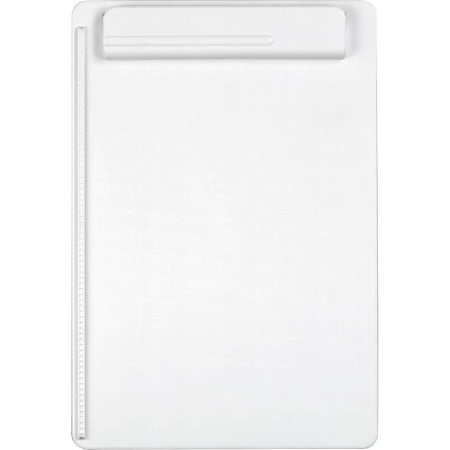 Klemmbrett MAUL MAULgo Recycling, A4, Klemmweite 8 mm, mit Papieranschlag links & Cliphalter für Schreibgeräte, 90 % Recycling-Kunststoff, weiß