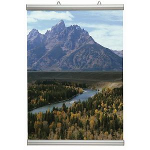 Klemmschiene Postersnapper, Wandmontage/freihängend, aufklappbar, Rutschsicherung, L 300 x T 16 x H 25 mm, Aluminium, 2 Stück Klemmschiene Postersnapper, Wandmontage/freihängend, aufklappbar, Rutschsicherung, L 300 x T 16 x H 25 mm, Aluminium, 2 Stück