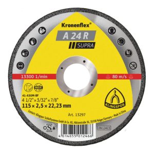 Klingspor A 24 R Trennscheiben, 115 x 2,5 x 22,23 mm gerade Klingspor A 24 R Trennscheiben, 115 x 2,5 x 22,23 mm gerade