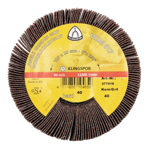 Klingspor Schleifmoprad WSM 617, LxB 125X20, Korn 40