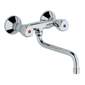 Kludi Spültisch-Wandarmatur STANDARD DN 15 Terralux Griff KS chr Kludi Spültisch-Wandarmatur STANDARD DN 15 Terralux Griff KS chr