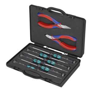 KNIPEX 00 20 18 Elektronikzangen-Set mit Werkzeugen für Arbeiten an elektronischen Bauteilen 205 mm KNIPEX 00 20 18 Elektronikzangen-Set mit Werkzeugen für Arbeiten an elektronischen Bauteilen 205 mm