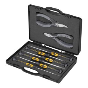 KNIPEX 00 20 18 ESD Elektronikzangen-Set mit Werkzeugen für Arbeiten an elektronischen Bauteilen 205 mm KNIPEX 00 20 18 ESD Elektronikzangen-Set mit Werkzeugen für Arbeiten an elektronischen Bauteilen 205 mm