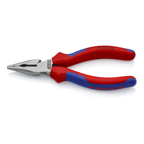 KNIPEX 08 22 145 Spitz-Kombizange schwarz atramentiert 145 mm