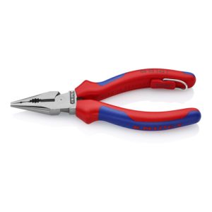 KNIPEX 08 22 145 T BK Spitz-Kombizange mit Befestigungsöse schwarz atramentiert 145 mm KNIPEX 08 22 145 T BK Spitz-Kombizange mit Befestigungsöse schwarz atramentiert 145 mm