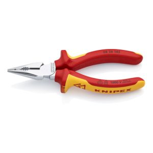KNIPEX 08 26 145 T BK Spitz-Kombizange mit Befestigungsöse verchromt VDE 145 mm KNIPEX 08 26 145 T BK Spitz-Kombizange mit Befestigungsöse verchromt VDE 145 mm