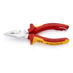 KNIPEX 08 26 145 T Spitz-Kombizange mit Befestigungsöse verchromt VDE 145 mm KNIPEX 08 26 145 T Spitz-Kombizange mit Befestigungsöse verchromt VDE 145 mm