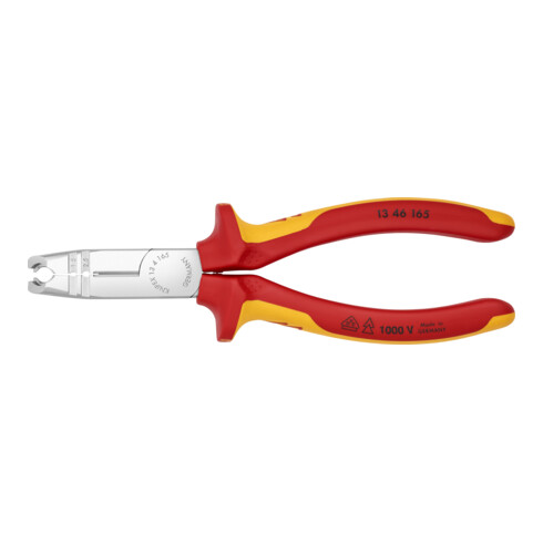 KNIPEX 13 46 165 Abmantelungszange verchromt VDE 165 mm