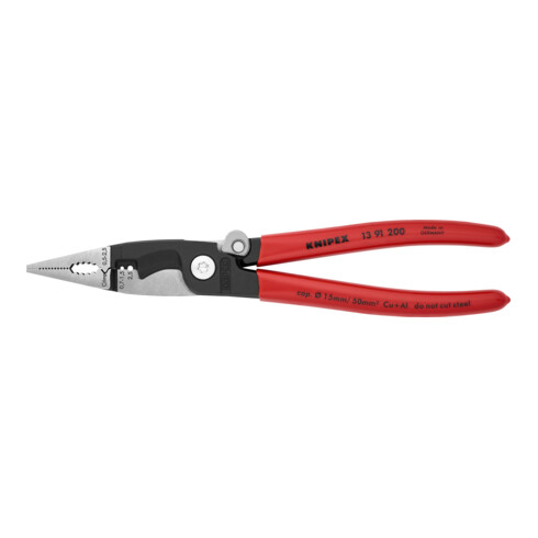 KNIPEX 13 91 200 Elektro-Installationszange schwarz atramentiert 200 mm