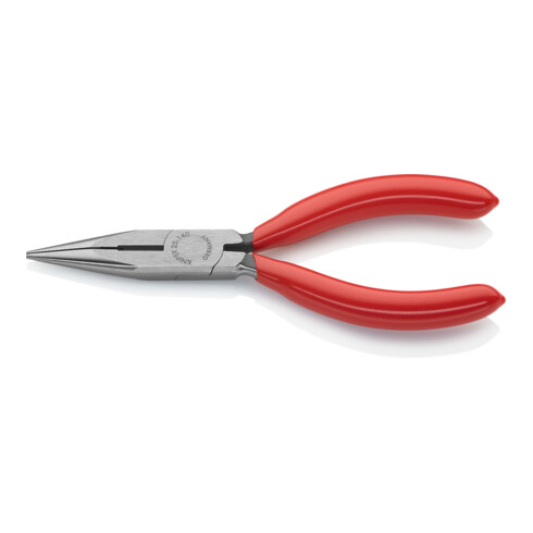 KNIPEX 25 01 140 Flachrundzange mit Schneide (Radiozange) schwarz atramentiert 140 mm