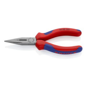 KNIPEX 25 02 140 Flachrundzange mit Schneide (Radiozange) schwarz atramentiert 140 mm KNIPEX 25 02 140 Flachrundzange mit Schneide (Radiozange) schwarz atramentiert 140 mm