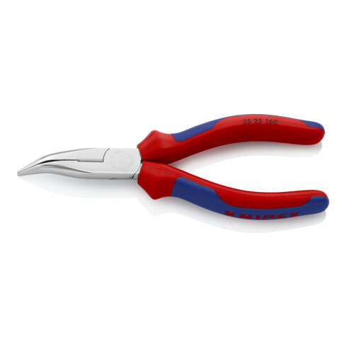 KNIPEX 25 25 160 Flachrundzange mit Schneide (Radiozange) verchromt 160 mm