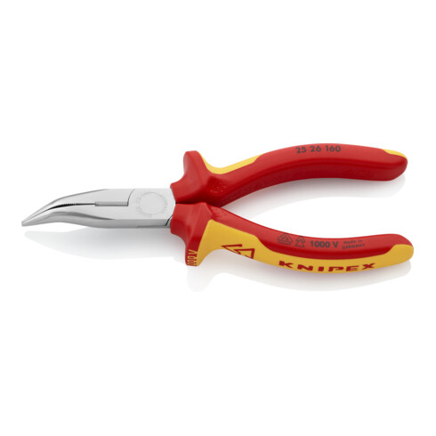 Knipex-Werk Flachrundzange mit Schneide, 160mm 25 26 160