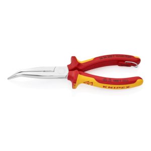 KNIPEX 26 26 200 T Flachrundzange mit Schneide (Storchschnabelzange) mit Befestigungsöse verchromt VDE 200 mm KNIPEX 26 26 200 T Flachrundzange mit Schneide (Storchschnabelzange) mit Befestigungsöse verchromt VDE 200 mm