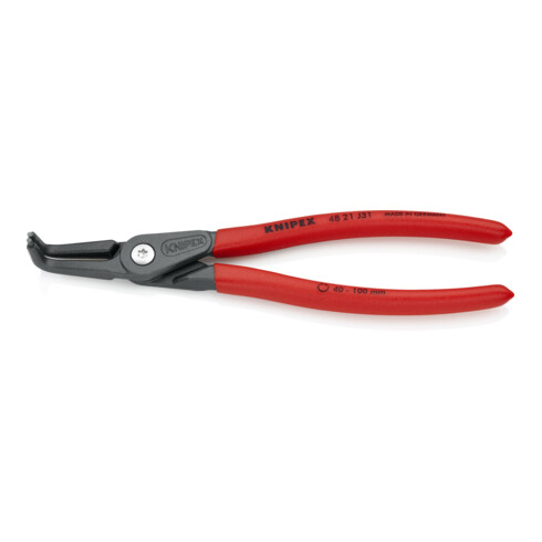 KNIPEX 48 21 J31 Präzisions-Sicherungsringzange für Innenringe in Bohrungen grau atramentiert 210 mm