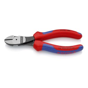KNIPEX 74 02 160 Kraft-Seitenschneider schwarz atramentiert 160 mm